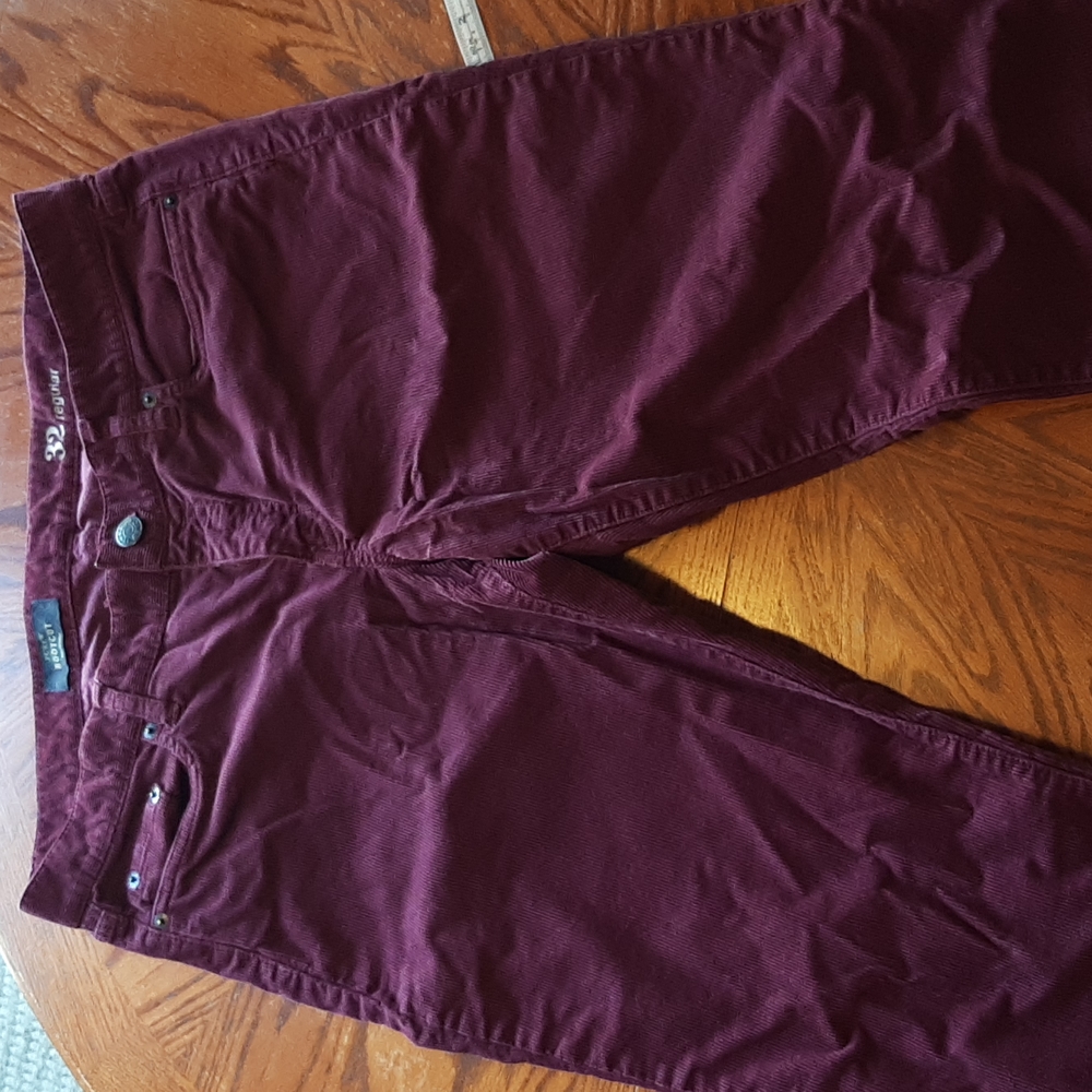 J. Crew Boot Cut Corduroy Pants in Deep Burgundy